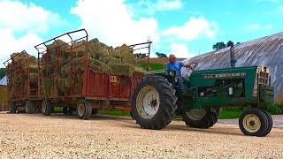 Stacking Small Square Hay Bales! Baling Hay (2024 Hay Season)