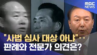 "사법 심사 대상 아냐"‥판례와 전문가 의견은? (2024.12.12/뉴스특보/MBC)