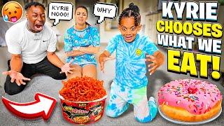 OUR SON KYRIE DECIDES WHAT WE EAT FOR 24 HOURS CHALLENGE **BAD IDEA**