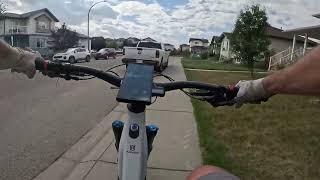 Husqvarna HC-4 E-bike ride & wipeout