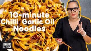 10-minute spicy noodle challenge!... will I make it? | Chilli Oil Noodles | Marion's Kitchen