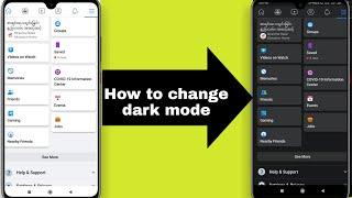 How to change dark mode in facebook