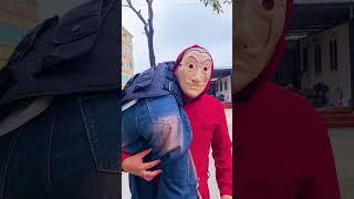 A male police officer impersonating Money Heist rescues a female police officer | #shorts #police
