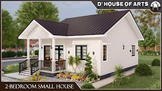 2 BEDROOM | 63 SQM.(7m x 9m) | 678SQFT| Small Simple House Design | Small But Beautiful House Design