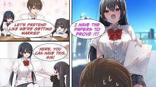 [Manga Dub] The TSUNDERE next me hates me, but her sister likes me so I pretend to marry her, but...