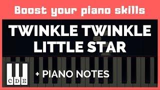 Twinkle Twinkle Little Star  easy letter notes for piano 