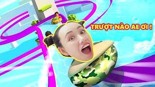 Shaun Gaming Đi Thi Cầu Trượt Nước Tốc Độ | Slippery Slides