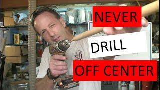 This woodworking tip will demonstrate drilling right down the center
