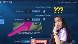 How to turned on network booster in mobile legends