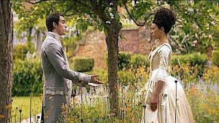 Queen Charlotte -- George and Charlotte talk in the garden