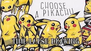 CHOOSE A PIKACHU! - Drawing time-lapse