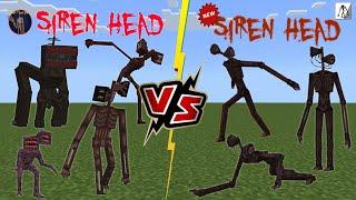 New Siren Head VS All Siren Head [Trevor Henderson Creatures]  [The Walking Siren] Minecraft Addon