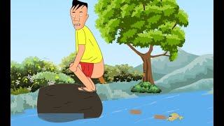 Potty Funny Cartoon || Animated Potty Video for Boy And Fish || Fun Tube