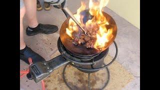 Real stir-fry 'wok-hei' (breath of a wok) on the $40 40,000 BTU Outdoor Propane Wok Burner