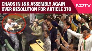 Jammu Kashmir News | Chaos In Jammu And Kashmir Assembly Again Over Resolution For Article 370