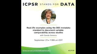 Real life examples using the DDI metadata standard to document variable comparability across studies