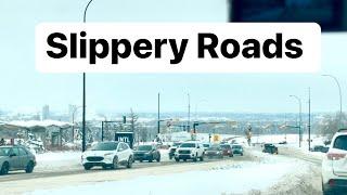 Experience Driving On Icy Roads in Calgary, Alberta, Canada