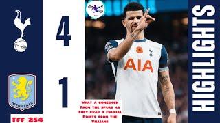 HIGHLIGHTS | Tottenham 4-1 Aston villa | PREMIER LEAGUE | Match week 10