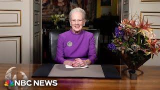 Denmark’s Queen Margrethe II announces she will abdicate the throne