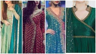 Latest 20 top stylish Angrakha styles party wear dresses collection for ladies