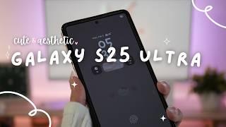 Samsung Galaxy S25 Ultra Aesthetic Unboxing & Setup ️ Titanium Pink Gold 512gb