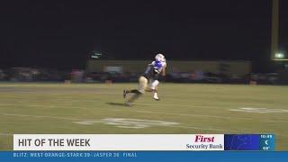 Hamshire-Fannett High School's CJ Larnette makes the week 7 Hit of the Week