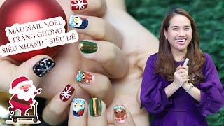 Vẽ Nail Noel, Nail tráng gương mừng Giáng sinh siêu dễ – Pang Mỹ Nguyên | KellyPang Nail