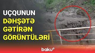 Lahıc-İsmayıllı yolunda uçqun