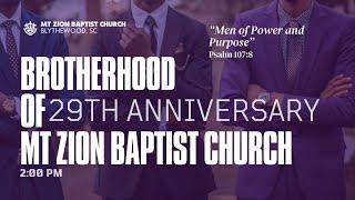 29th Anniversary Brotherhood Ministry | Mt Zion Baptist Church