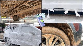 TRAŞ KÖPÜĞÜ ile Araba Yıkadık! Washing Muddy Car with Shaving FOAM!  🫧 Amazing Deep Clean #asmr