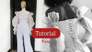 How to SEW a PERFECT CORSET JUMPSUIT || TUTORIAL