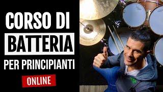 Corso di Batteria Online per Principianti - Videocorso "Batterista da Zero" di Corrado Bertonazzi