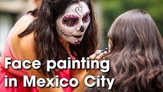 Unintentional ASMR - Face painting for Dia de Muertos in Mexico City