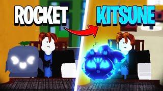 Trading From Rocket To Kitsune As NOOB In One Video! (Blox Fruits)