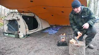 Tarp camp with Swag // Firebox Cooking // Duck Stew plus Breakfast