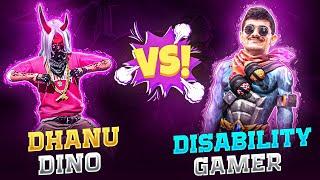 Dhanu Dino Defeated By India’s One Finger Player | Dhanu Dino Vs Disability Gamer - Garena Free Fire