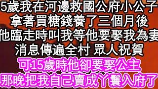 5歲我在河邊救國公府小公子，拿著買糖錢養了三個月後，他臨走時叫我等他要娶我為妻，消息傳遍全村 眾人祝賀，可15歲時他卻要娶公主，那晚把我自己賣成丫鬟入府了| #為人處世#生活經驗#情感故事#養老#退休