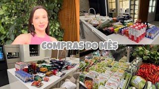 COMPRAS DO MÊS NO SUPERMERCADO! ️ PARA 3 PESSOAS, QUANTO GASTAMOS? 