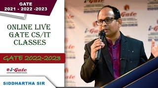 Online GATE CS/IT Classes | Live Classes | Recorded Video APP| GATE 2022-2023-2024 | iGate Bhilai