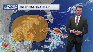 Monitoring Gulf for development, Hurricane Kirk strengthens