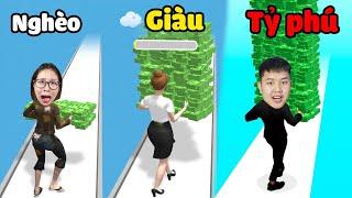 Thử thách kiếm tiền từ nghèo tới giàu trong Money Run 3D