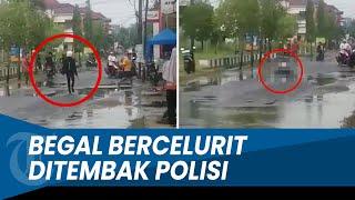 MELAWAN POLISI! Detik-detik Begal Bercelurit di Sumenep Meninggal Ditembak