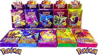 10 Different CROWN ZENITH Mini Pokemon Box Unboxing | Collection of Wide Range of Pokemon Box #yt