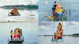 5th Day Ganesh Nimajjanam at Tankbund People’s Plaza || Hyderabad Biggest Ganesh Idols Visarjan 2024