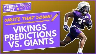 Minnesota Vikings predictions against the Giants in Week 1