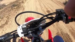 Learning how to use the clutch on the new 2020 Honda CRF125F.