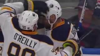 Kyle Okposo's First Goal As A Sabre