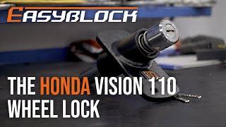 Honda Vision 110 - EasyBlock Scooter Wheel Lock - Installation Video 