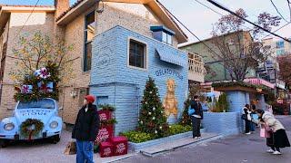 [4K] Walking around Hangangjin Station in Itaewon Seoul, Korea - Cafe Street, Hot Places