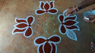 New year 2024special lotus padi kolam5*3*3 margazhi madham kolangal dhanurmasam muggulu